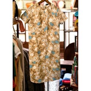60s Mod floral mid length dress